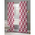 thumbnail image 4 of White Cherries Sheer Curtains 2 Panels Set Pink Red Plaid Abstract Fruit Modern Style Simple Sheer Window Curtains Light Filtering Rod Pocket Voile Drapes for Bedroom Living Room 52"X84", 4 of 9