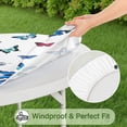 thumbnail image 5 of White Butterfly Colorful Pattern Round Fitted Tablecloth with Elastic Edge,Dining Table Cover Waterproof,Outdoor Round Tablecloth for Camping,Dining,Indoor and Outdoor, 5 of 7