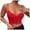 Rouge, variante sur Camisole Corset en Dentelle Aguichant avec Dos en Maille Style Rue pour Femmes
