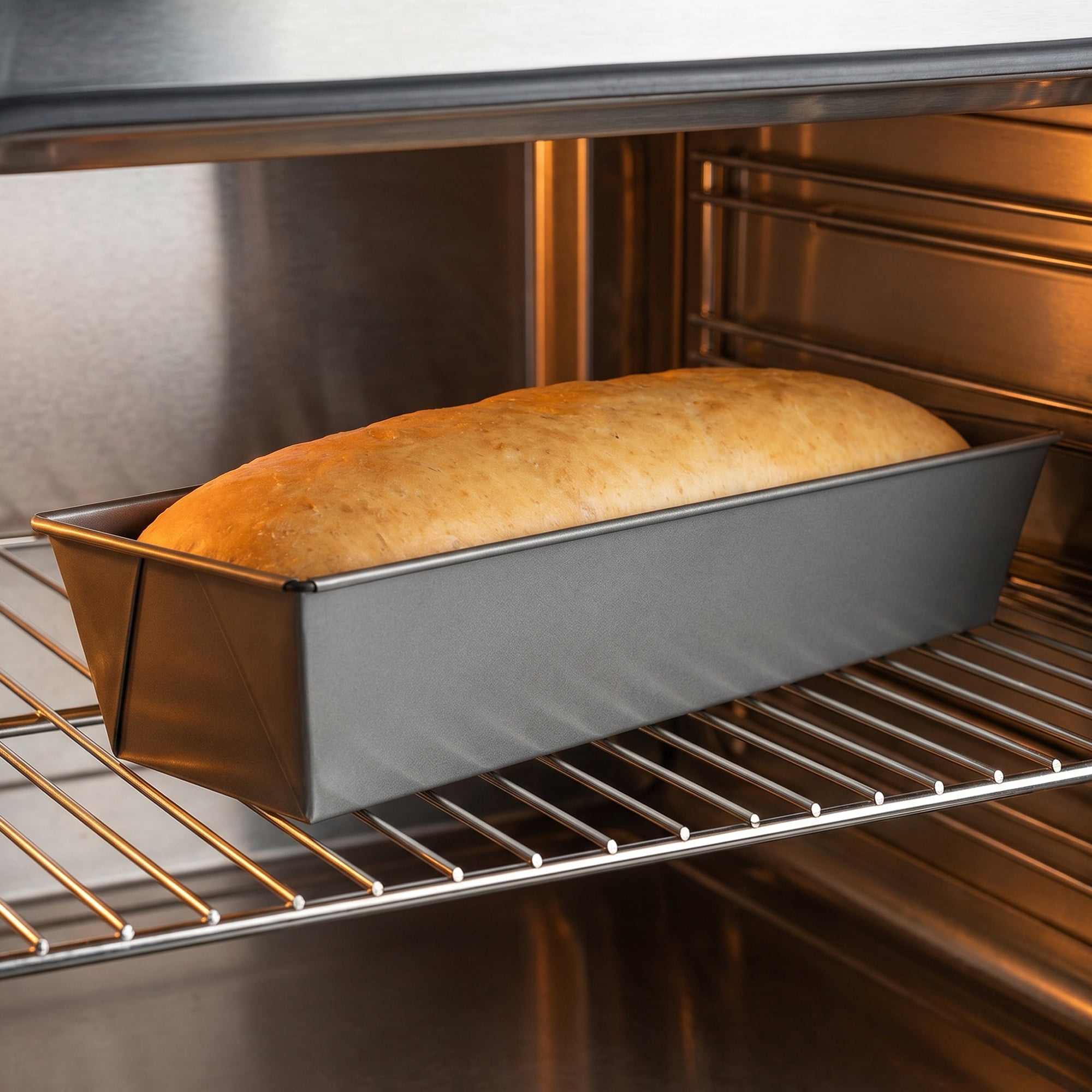 Unique Bargains Loaf Pan Large Size Nonstick Tray for Homemade Bread Black 14.2"x4.6"x3.1"