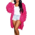 thumbnail image 2 of IMENGL cardigan à Franges en Tricot Torsadé pour Femmes, Rose 2TG, Taille M-2TG, 2 of 8