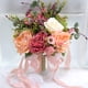 thumbnail image 1 of Nvzi Ramos de boda de flores artificiales para dama de honor, ramo de novia para ceremonia de boda, aniversario, ramo de boda rústico (rosa), 1 of 5