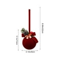 thumbnail image 3 of Christmas Ball Ornament, Delicate Red Ball with Pine Cones and Berries, Hanging Decoration for Xmas Tree, 3 of 6