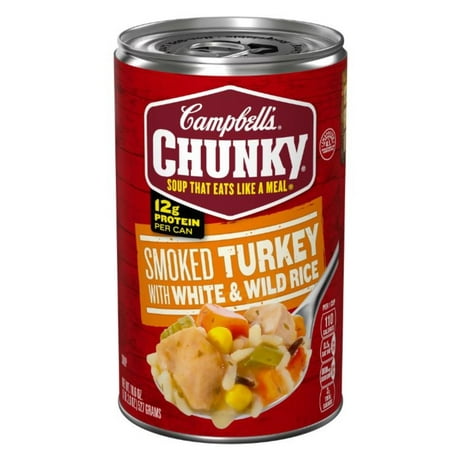 Campbell s Smoked Turkey with White and Wild Rice Soup  18.6 oz  Quantity of 12