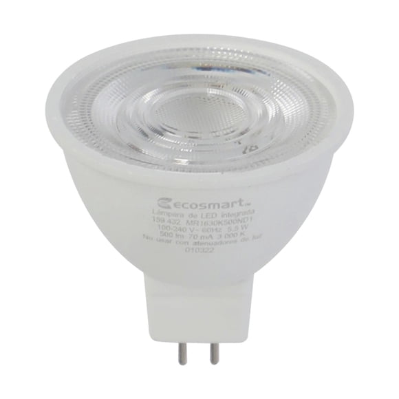 Foco Led Mr16 Ecosmart 5.5W 500 Lúmenes Luz Cálida 3000K