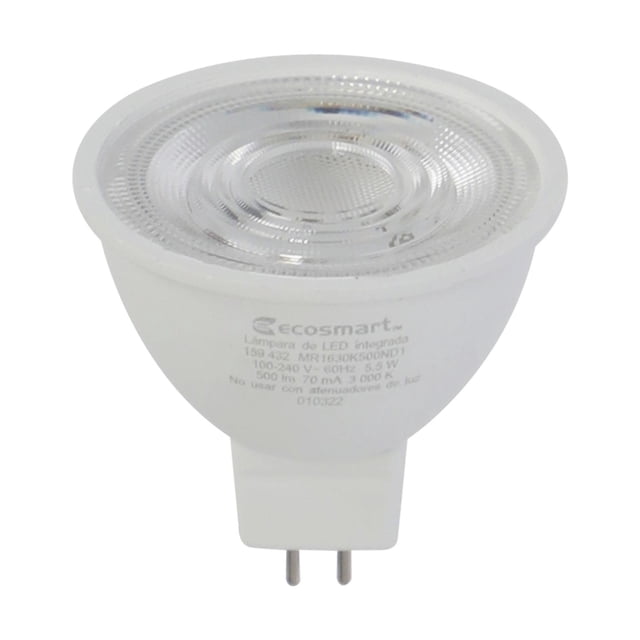 Foco Led Mr16 Ecosmart 5.5W 500 Lúmenes Luz Cálida 3000K