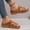 Brown, variant on Slide Sandals for Womens, Arch Support Soft Sole Peep Toe Summer Casual Comfort Slip-On Shoes Navy US7