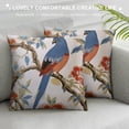 thumbnail image 3 of Heduofu Blue And Coral Cushion Cover Pillow Cover Home Decorative Double Side Pillow Farmhouse Toss Daily Family Accent Pillow For Sofa Couch Bedroom Birthday Gift White, 3 of 5