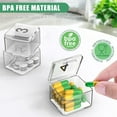 thumbnail image 4 of 30-Day Pill Organizer Monthly Case with Large Compartments, Box for Vitamins and Medication, Transparent, 4 of 7
