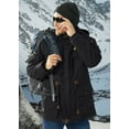 thumbnail image 6 of TACVASEN Men's Winter Coat Military Jacket Fleece Lined Parka Cotton Cargo Outerwear Black XL, 6 of 7