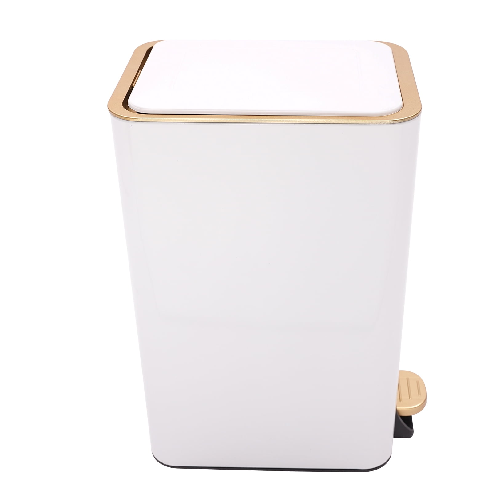 Trash Can with Lid, Step Trash Bin, 12L Bathroom Trash Can