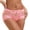 Pink, variant on Women Solid Color Low Waist Lace Thong Panties, Breathable Blue Briefs for Everyday Comfort