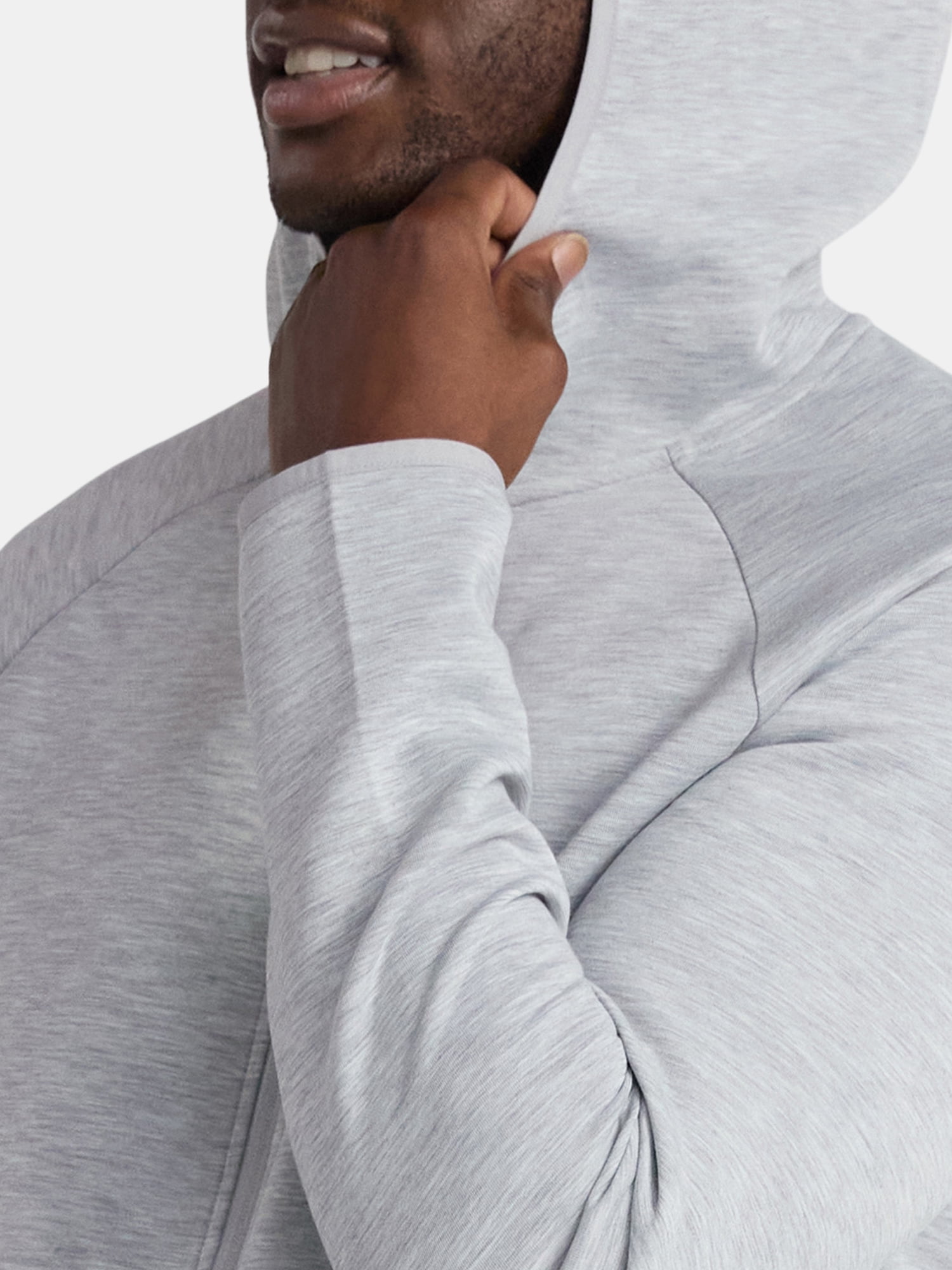 Athletic Works Men's and Big & Tall Fusion Double Knit Full Zip Hooded Sweatshirt Jacket, Sizes S-5XL
