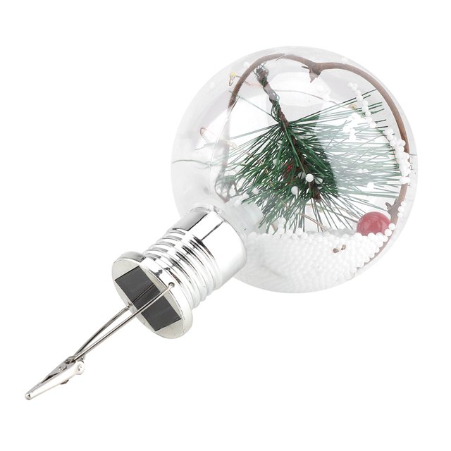 Bombilla colgante de 5 LED con energía solar, lámpara de noche para el hogar, dormitorio, decoración del árbol de Navidad (#3)