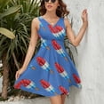 thumbnail image 3 of Fun Rocket Pop Popsicle Pattern Dress Fashion Beach Long Dresses Female Party Printed Sundress, 3 of 7