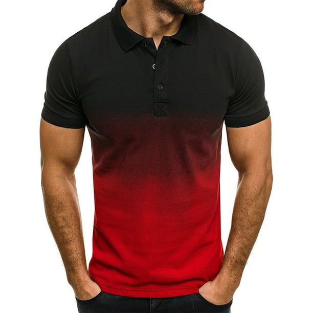 Colisha - Colisha Mens Golf T Shirts Gradient Color Short Sleeve ...
