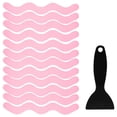 thumbnail image 2 of Toystoory Adhesivo antideslizante Piso Bañera Anti-skip Calcomanía Hogar Baño Cocina PEVA S Forma Cinta rosado, 2 of 6