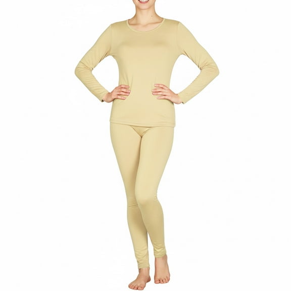 Lavra Women’s Fleece Lined Thermal Sets Winter Warm Long John Underwear Long Sleeve Top Pants Base Layer