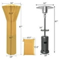 thumbnail image 2 of Gymax Patio Propane Heater 48,000 BTU 87 inches Tall W/ Table & Cover Grey, 2 of 10