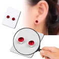 thumbnail image 3 of Guardurnaity 5 pares de pendientes falsos con clip magnético para hombre y mujer Ropa, zapatos y accesorios Miscelánea rojo brillante, 3 of 6