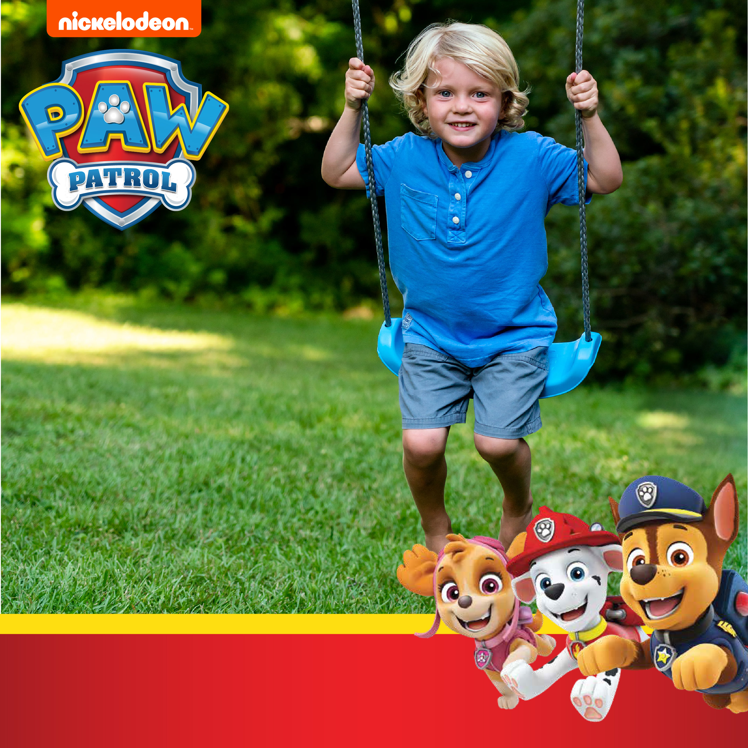 Swurfer Paw Patrol Deluxe Swing Set for Kids, Ages 4 and Up - image 4 of 7