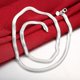 thumbnail image 1 of Cadena de plata de ley 925 de 1MM, collar de plata a la moda, cadena de serpiente de alta calidad para hombres y mujeres, 1 of 5