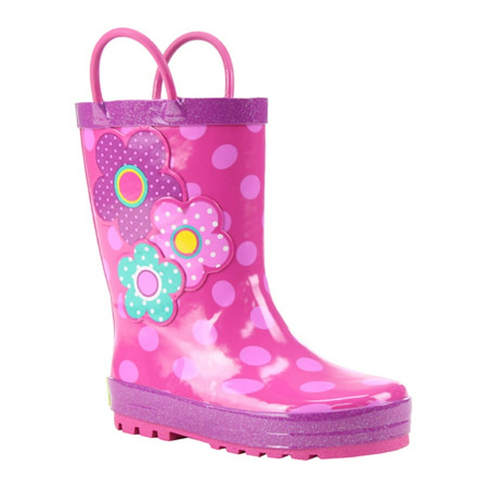 Western Chief Girls' Western Chief Flower Cutie Rain Boot Pink 1 M