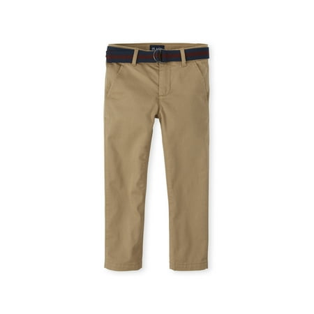 The Children's Place Solid Belted Skinny Chino Pants (Little Boys & Big (Best Place To Get Chinos)