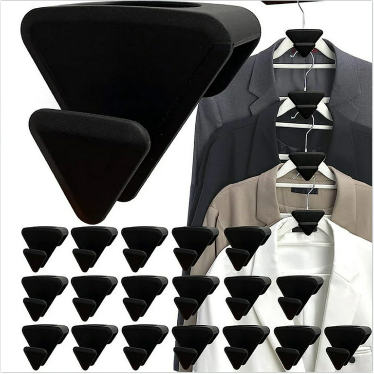 100pcs Triangle Shaped Clothes Hanger Connector Hooks Space Saving Closet  Organizers and Storage Shelves Hanger 