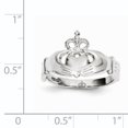thumbnail image 2 of 14K White Gold Polished Claddagh Ring, 2 of 2