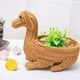 thumbnail image 1 of Cesta de almacenamiento de plástico tejido - Organizador de mesa marrón de 11,42x6,69x3,54 pulgadas para fruta, snacks y decoración del hogar, 1 of 6