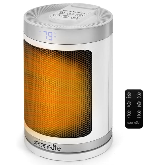 Calentador portátil SereneLife de cerámica PTC de 1500 W (blanco)