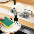 thumbnail image 6 of Kitchen Sink Organizer Basket,Over The Faucet Dish Sponge Holder Rack,Waterproof Plastic Storage Caddy with Hooks for Sponges Cloths Soap,6.69x3.54 in,Gray Blue,for Countertop Sink Side Organization, 6 of 6