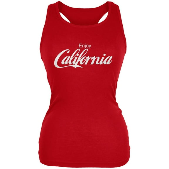 Enjoy California Red Juniors Soft Tank Top - Small