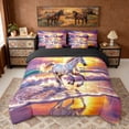 thumbnail image 3 of Erosebridal Galloping Horse Twin Bedding Sets, Ocean Beach Bedding Comforter Set, 3 of 6