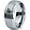 Grey Step Bevel Tungsten, variant on Tungsten Pride King Leo Lion Band Ring 8mm Men Women Comfort Fit Black Step Bevel Edge Brushed Gray Polished