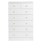 UBesGoo 7 Drawer Wood Dresser for Bedroom, Chest of Drawers, Storage Organization Unit for Clothing, White