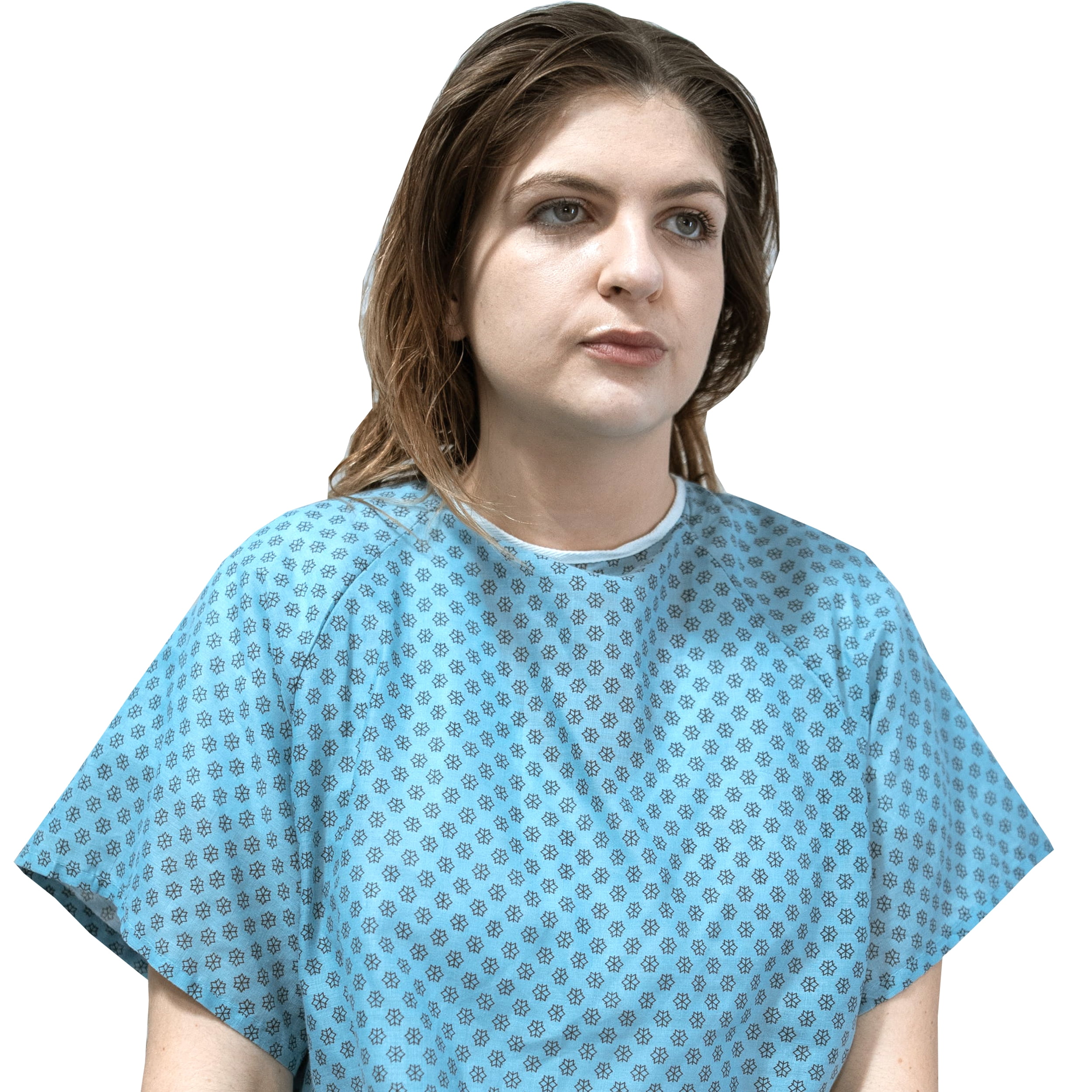 Utopia care Hospital gown, 100% cotton Patient gown (Small-Medium, Leaves  Mint) - Walmart.ca