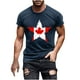 thumbnail image 2 of Tops para hombre, blusas y camisas de cuello redondo y manga corta para hombre. Camiseta de cuello redondo y manga corta con estampado de bandera canadiense para hombre. Blusa de algodón y poliéster p, 2 of 5