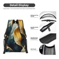 thumbnail image 4 of Honeii Golden Blue Leaf Design Print Backpack for School,15.6 inch Laptop Back Pack for High School and College Students, Waterproof Computer Bookbag-One Size, 4 of 6