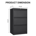 thumbnail image 4 of BeesClover Carbon Steel with 2 File Cabinet Heavy Duty, Large Capacity, Wide Drawer & Durable Secure Storage, 4 of 6