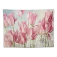 thumbnail image 5 of JEUXUS Home Decor Pink Flower Watercolor Plant Tulip Flowers Tapestry Painting, 5 of 6