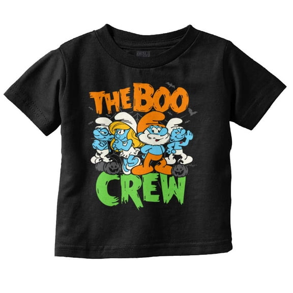 Spooky Halloween Smurfs The Boo Crew Toddler Boy Girl T Shirt Infant Toddler Brisco Brands 6M