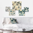 thumbnail image 2 of Designart "Subdued Grey Beige Floral Minimalism" Floral Wall Art Set Of 5 - White Cottage Wall Living Room Decor Set, 2 of 6