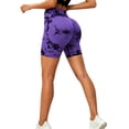 thumbnail image 2 of Breezora Womens High Rise Tie Dye Workout Shorts Belly Firming Compression Yoga Shorts Seamless Sporty Bottoms, 2 of 5