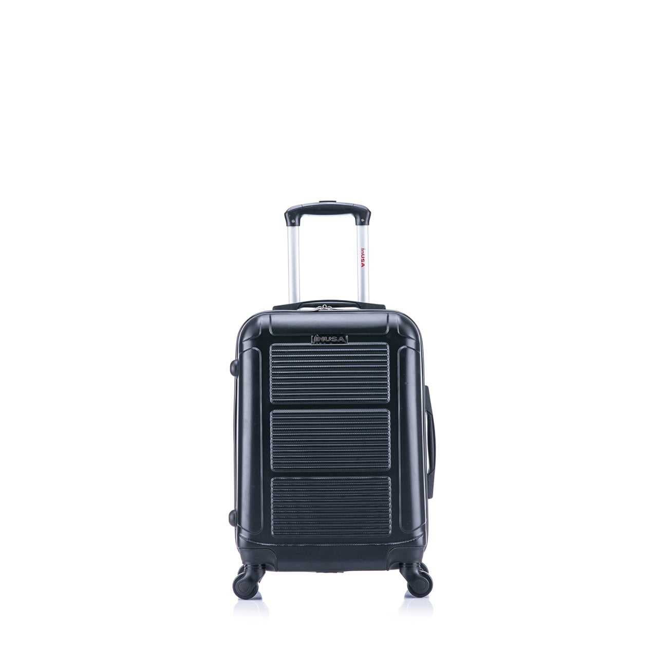 InUSA Pilot 20" Hardside Lightweight Luggage with Spinner Wheels, Handle, and Trolley, Black
