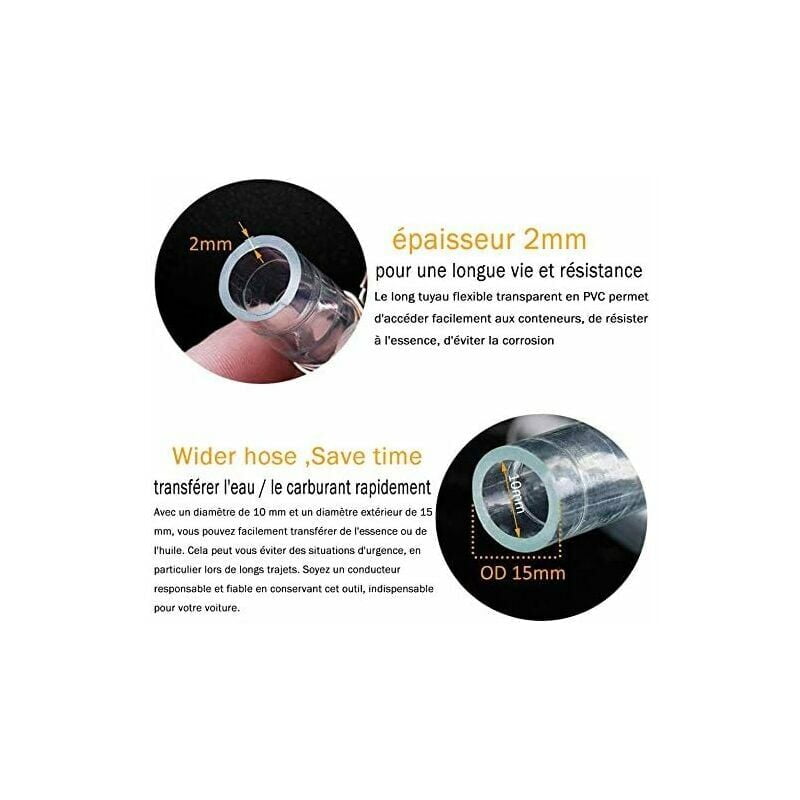 Pompe à Siphon Manuelle Portable Pour Transfert D'Essence - Pompe à Main Pour Voiture - Neuf