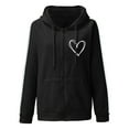 thumbnail image 4 of Outfmvch hoodies for women Zip Up Hoodie Oversized Plain Hoodies Comfy Plus Size Sweatshirts Cute Jackets For Teen womens tops crop tops Black, 4 of 5