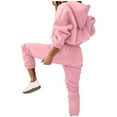 thumbnail image 3 of Scyoekwg Womens 2 Piece Sweatsuit Sets Fall Outfits Long Sleeve Sweatshirt Jogger Sweatpant Fashion Casual Matching Outfits Sweatsuit Tracksuit (Pink,M), 3 of 7