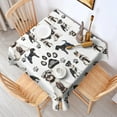 thumbnail image 2 of Schnauzer Dogs Square Tablecloth,Waterproof Square Table Cover,Wipeable Spillproof Washable Table Cover for Home Kitchen Party Decor 52"x52"(132x132cm), 2 of 6